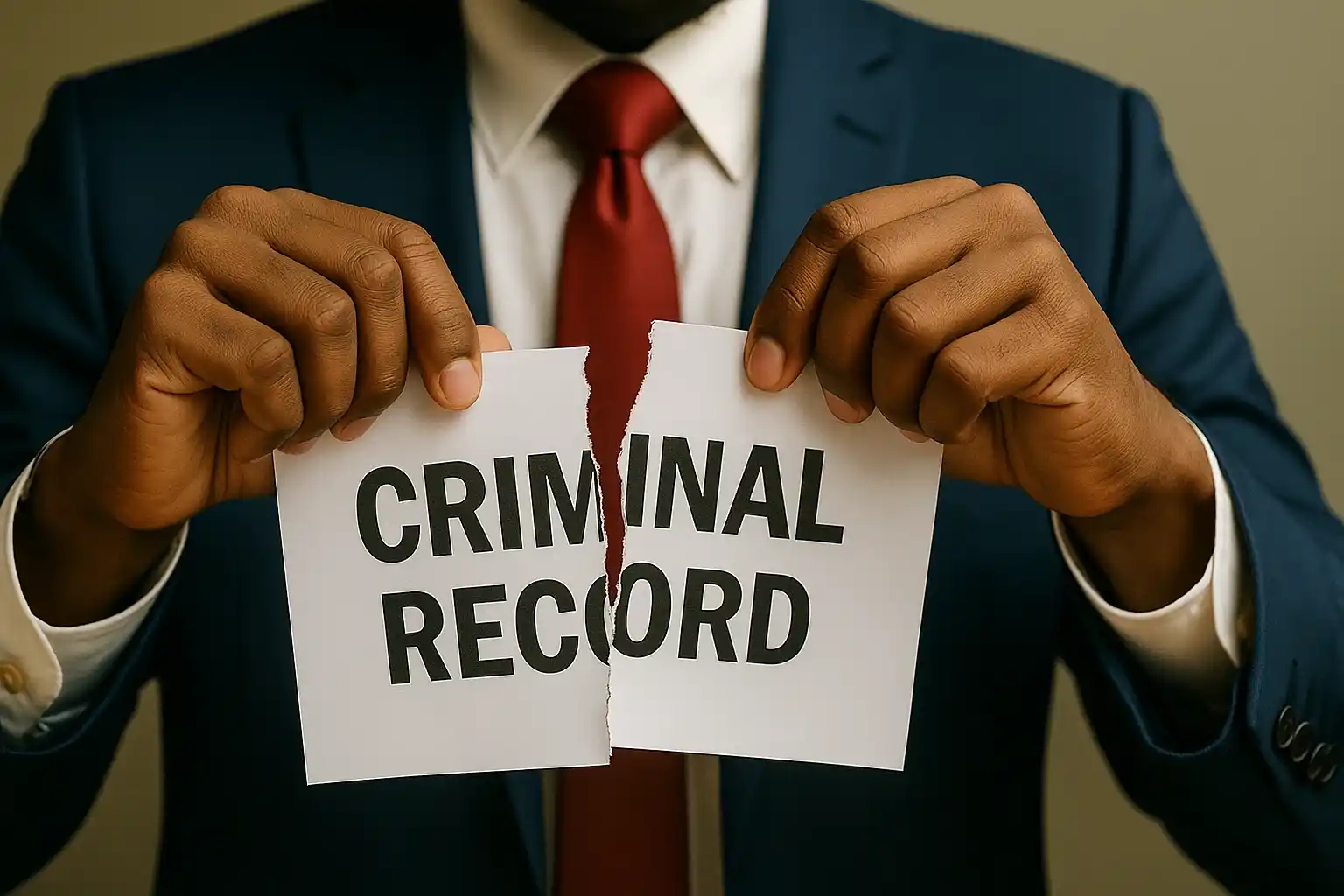 How to Clear a Criminal Record in 2025 (State-by-State Guide) — A hopeful man walking out of a courthouse holding expungement paperwork